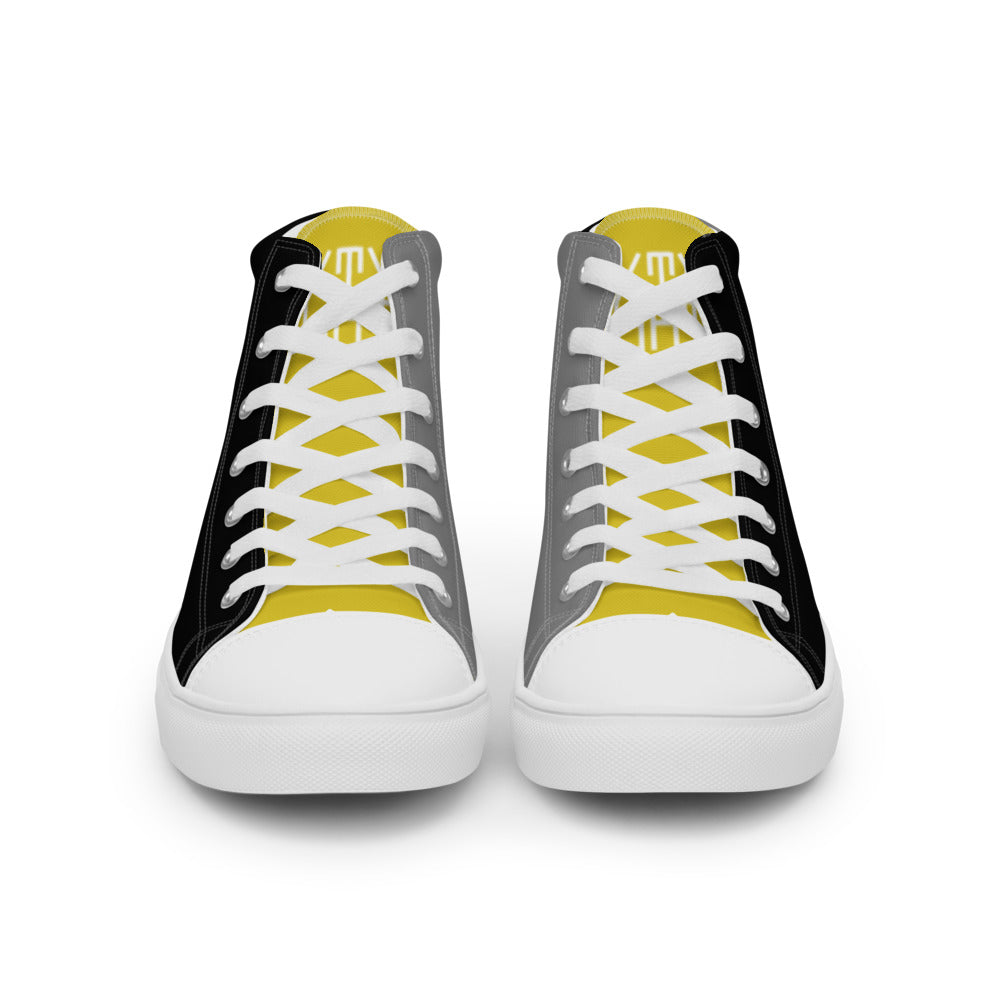 Sixty Eight 93 Logo White Midnight Gold Men's High Top Shoes