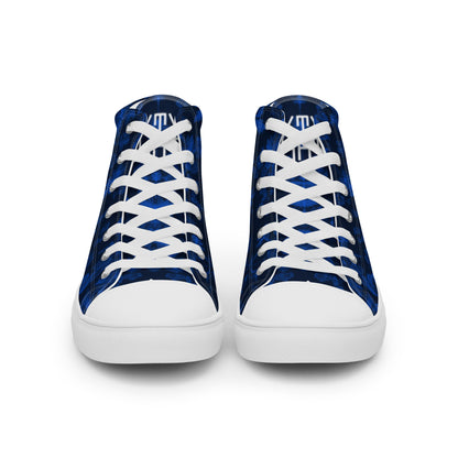 Sixty Eight 93 Logo White Floral Blue & Black Men’s High Top Shoes