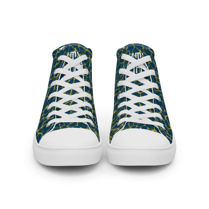 Sixty Eight 93 Logo White Boa Royal Blue & Gold Men's High Top Shoes