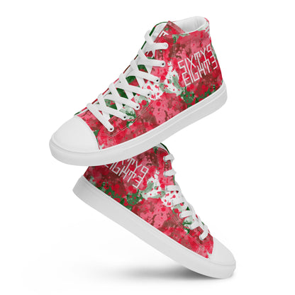 Sixty Eight 93 Logo White Crème Rose Green Men's High Top Shoes