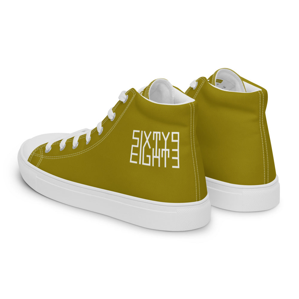 Sixty Eight 93 Logo White Brown Men's High Top Shoes