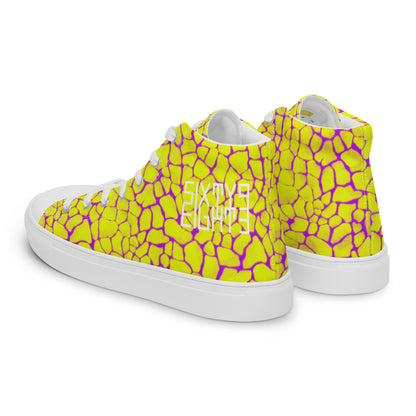 Sixty Eight 93 Logo White Boa Gold Rush Purple Men's High Top Shoes