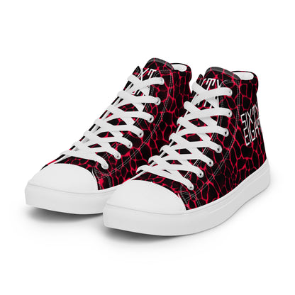 Sixty Eight 93 Logo White Boa Red & Black Men's High Top Shoes