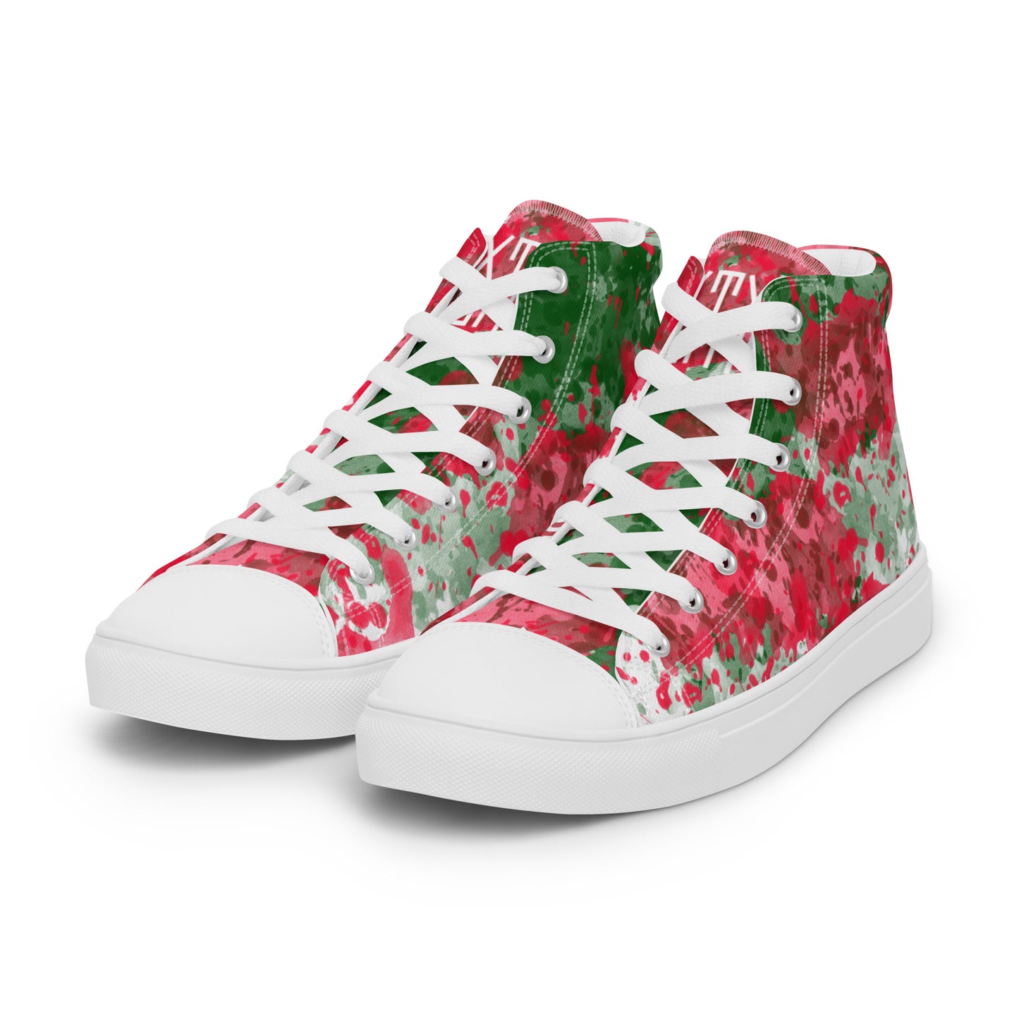 Sixty Eight 93 Logo White Crème Rose Green Men's High Top Shoes
