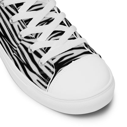 Sixty Eight 93 Logo Black & White OG Zebra Men's High Top Shoes