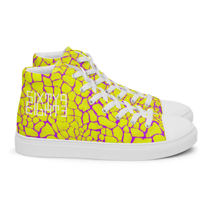 Sixty Eight 93 Logo White Boa Gold Rush Purple Men's High Top Shoes