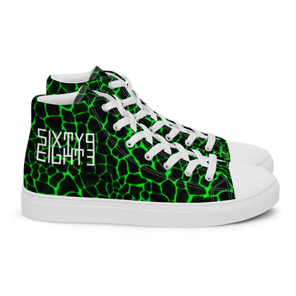 Sixty Eight 93 Logo White Boa Black Lime Men's High Top Shoes