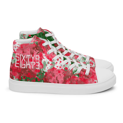 Sixty Eight 93 Logo White Crème Rose Green Men's High Top Shoes