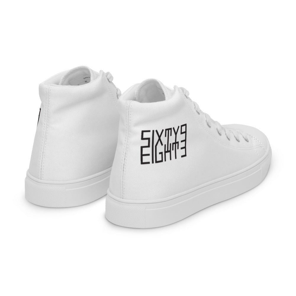 Sixty Eight 93 Logo Black White Men's High Top Shoes