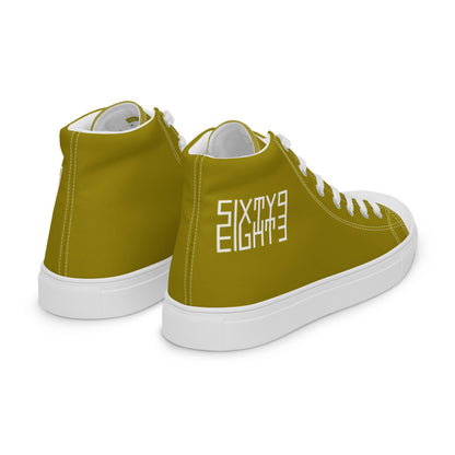 Sixty Eight 93 Logo White Brown Men's High Top Shoes