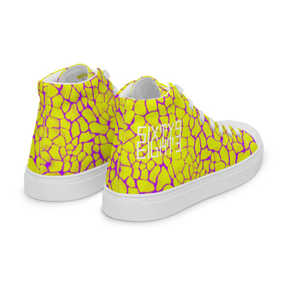 Sixty Eight 93 Logo White Boa Gold Rush Purple Men's High Top Shoes