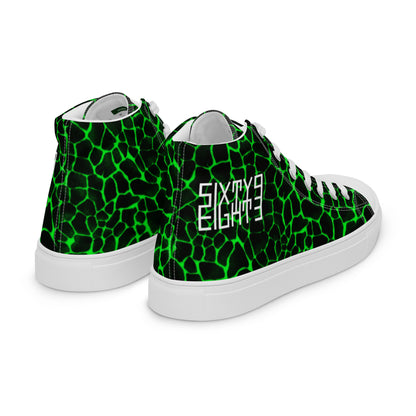 Sixty Eight 93 Logo White Boa Black Lime Men's High Top Shoes