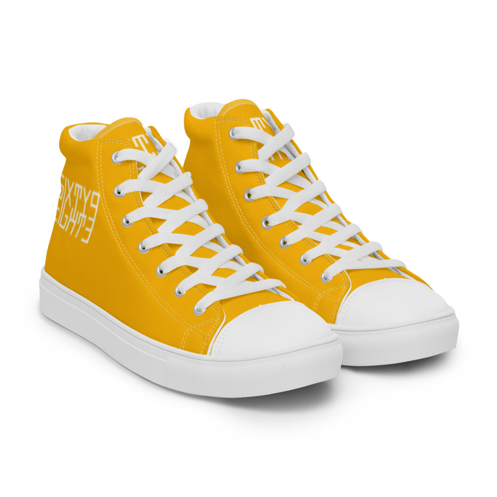 Sixty Eight 93 Logo White Orange Men's High Top Shoes