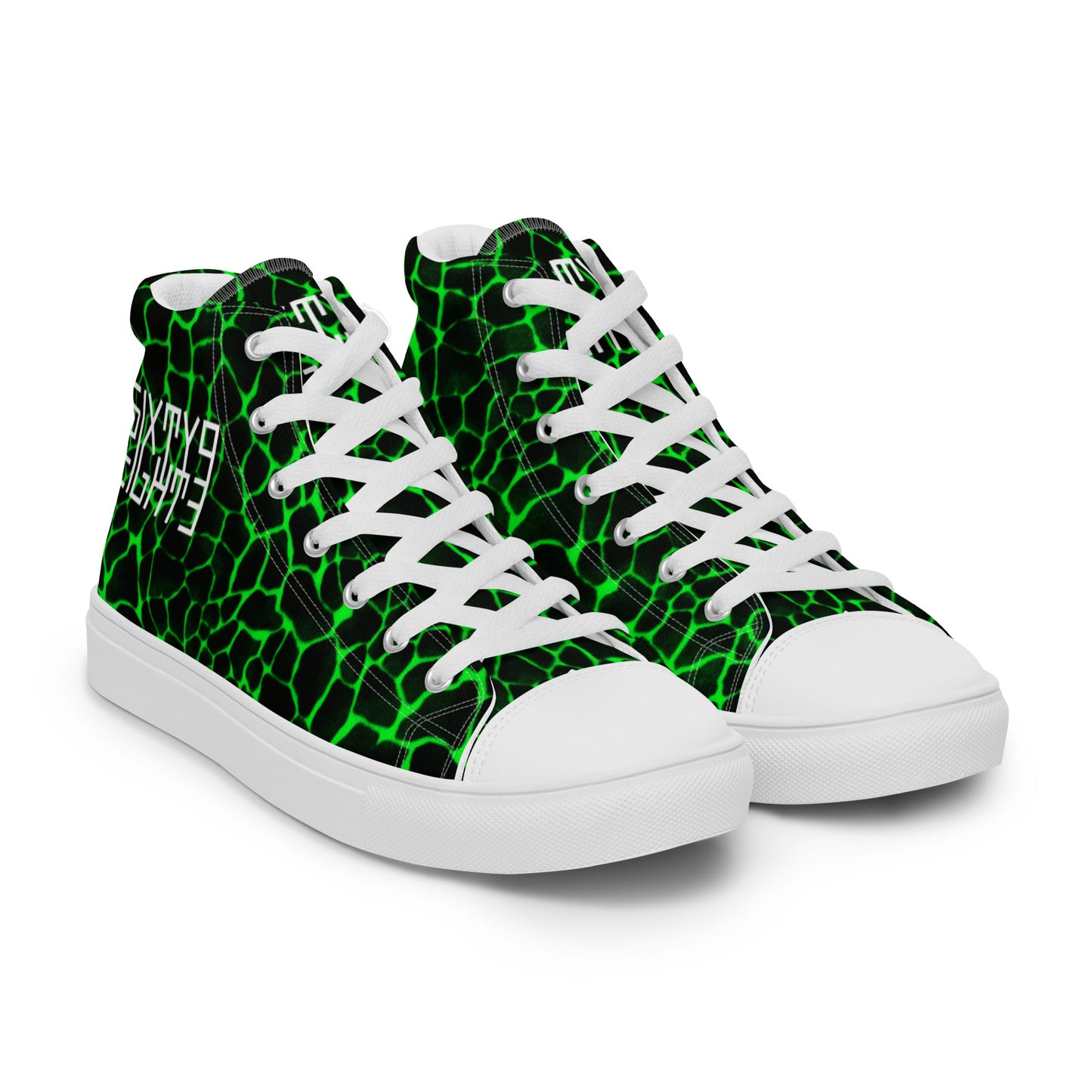 Sixty Eight 93 Logo White Boa Black Lime Men's High Top Shoes