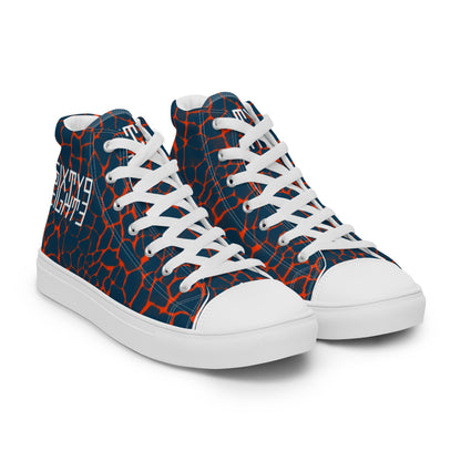 Sixty Eight 93 Logo White Boa Royal Blue & Red Men's High Top Shoes