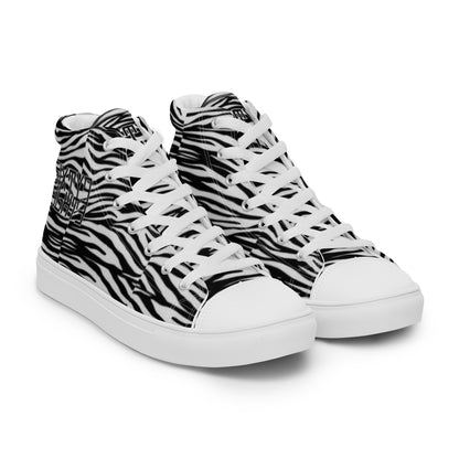 Sixty Eight 93 Logo Black & White OG Zebra Men's High Top Shoes