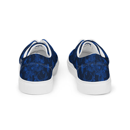 Sixty Eight 93 Logo White Floral Blue & Black Men's Low Top Shoes