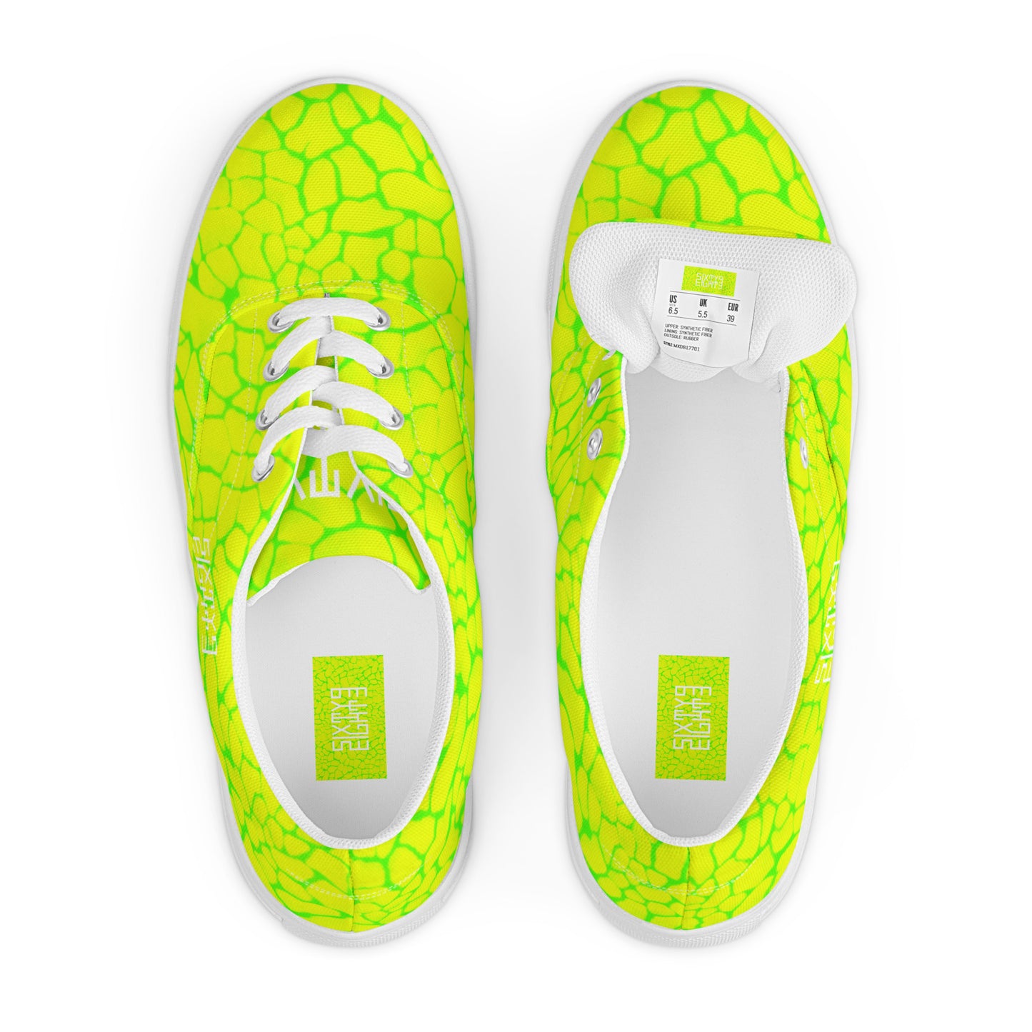 Sixty Eight 93 Logo White Boa Lemonade Lime Men's Low Top Shoes