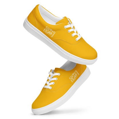 Sixty Eight 93 Logo White & Orange Men's Low Top Shoes