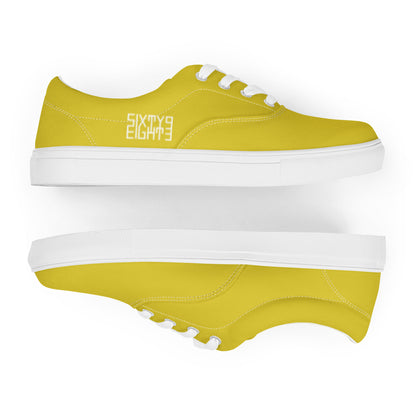Sixty Eight 93 Logo White & Gold Men's Low Top Shoes