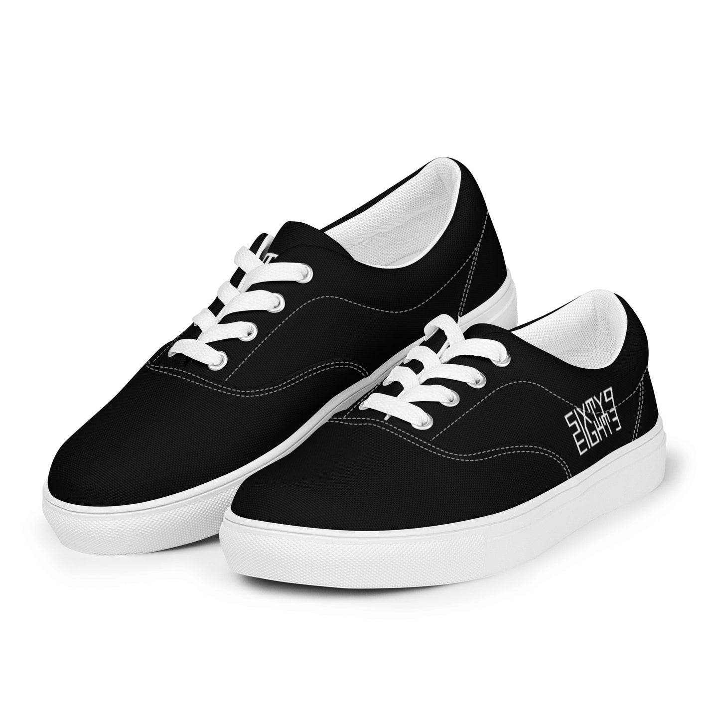 Sixty Eight 93 Logo White & Black Men’s Low Top Shoes