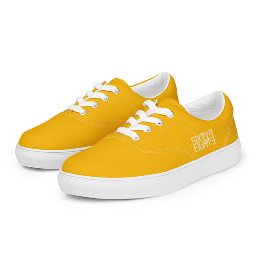 Sixty Eight 93 Logo White & Orange Men's Low Top Shoes