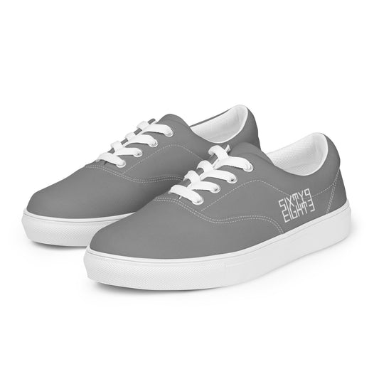 Sixty Eight 93 Logo White & Grey Men's Low Top Shoes