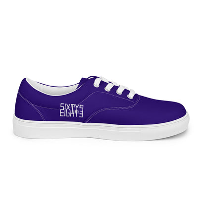 Sixty Eight 93 Logo White & Royal Blue Men's Low Top Shoes