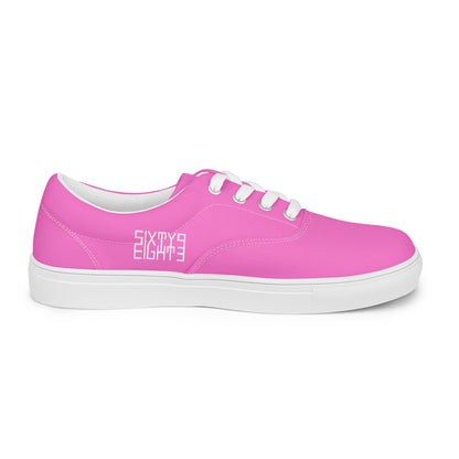 Sixty Eight 93 Logo White & Pink Men's Low Top Shoes
