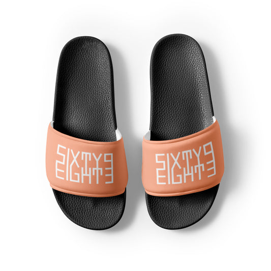 Sixty Eight 93 Logo White & Peach Men’s Slides