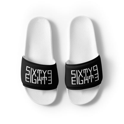 Sixty Eight 93 Logo White & Black Men’s Slides