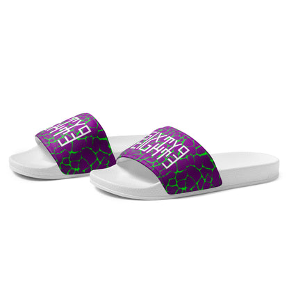 Sixty Eight 93 Logo White Boa Purple Lime Men’s Slides