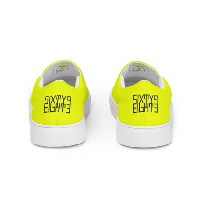 Sixty Eight 93 Logo Black & Lemonade Men's Slip On Shoes