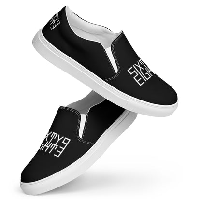 Sixty Eight 93 Logo White & Black Men's Slip On Shoes