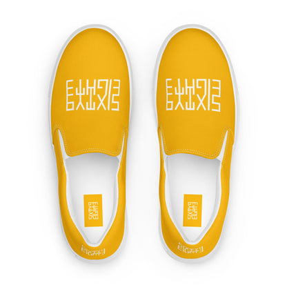 Sixty Eight 93 Logo White & Orange Men's Slip On Shoes