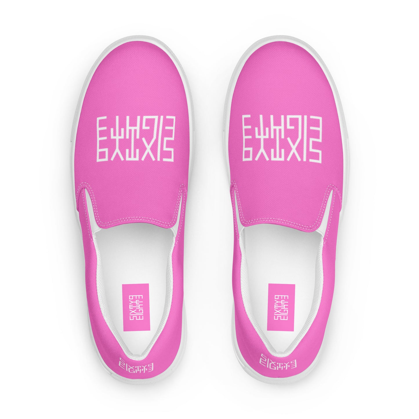 Sixty Eight 93 Logo White & Pink Men's Slip On Shoes