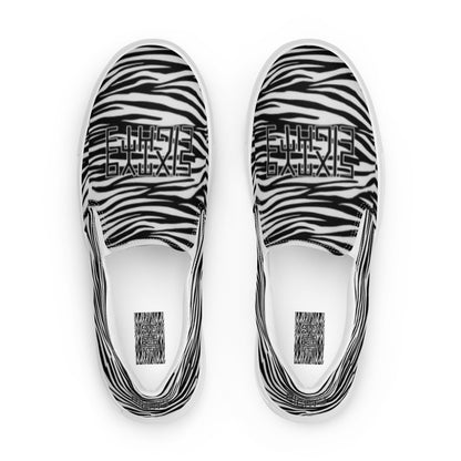 Sixty Eight 93 Logo Black & White OG Zebra Men's Slip On Shoes