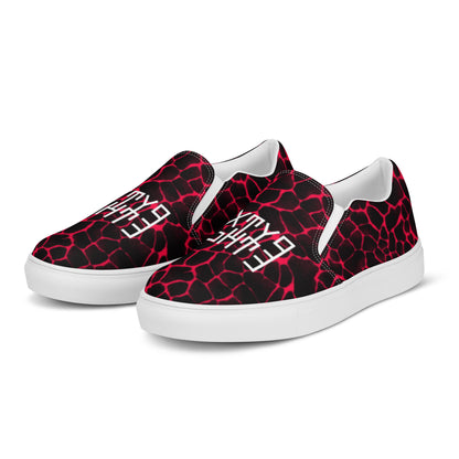 Sixty Eight 93 Logo White Boa Red & Black Men's Slip On Shoes