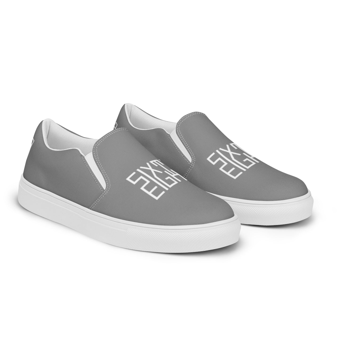 Sixty Eight 93 Logo White & Grey Men’s Slip On Shoes