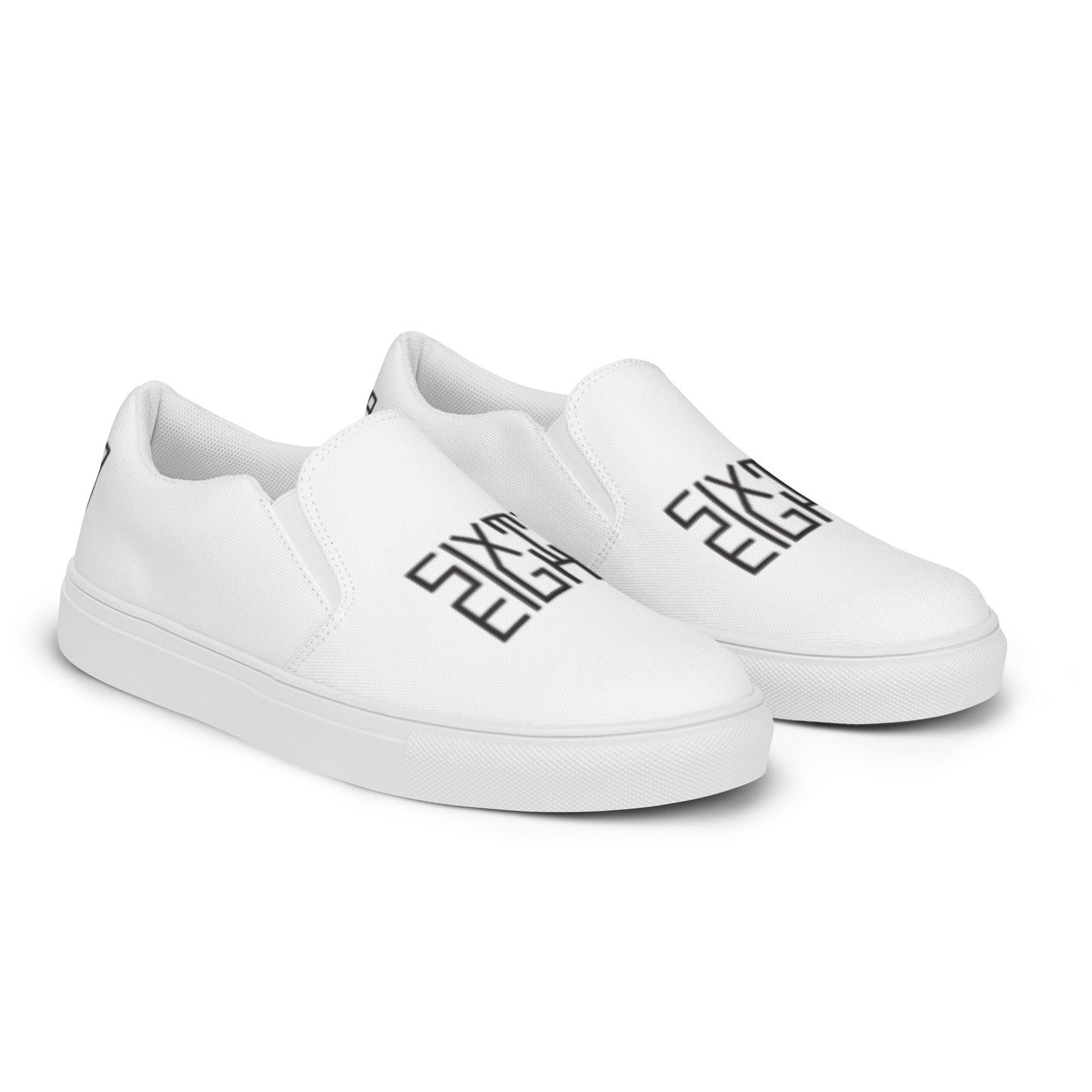 Sixty Eight 93 Logo Black & White Men’s Slip On Shoes