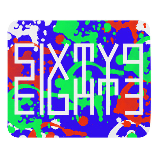 Sixty Eight 93 Logo White Splatter #15 Mouse Pad