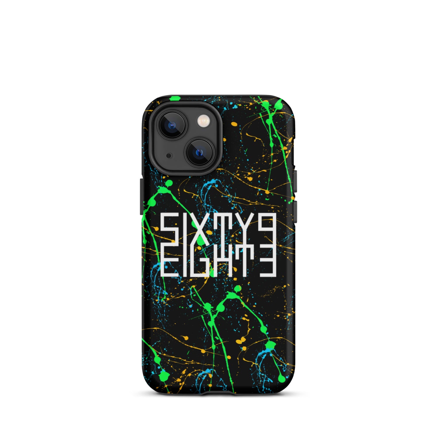 Sixty Eight 93 Logo White Splatter #4 Tough iPhone Case