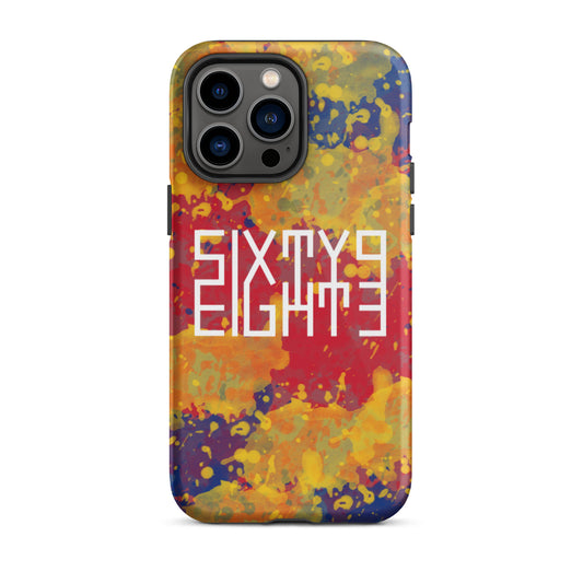 Sixty Eight 93 Logo White Tri Color BYR Tough iPhone Case