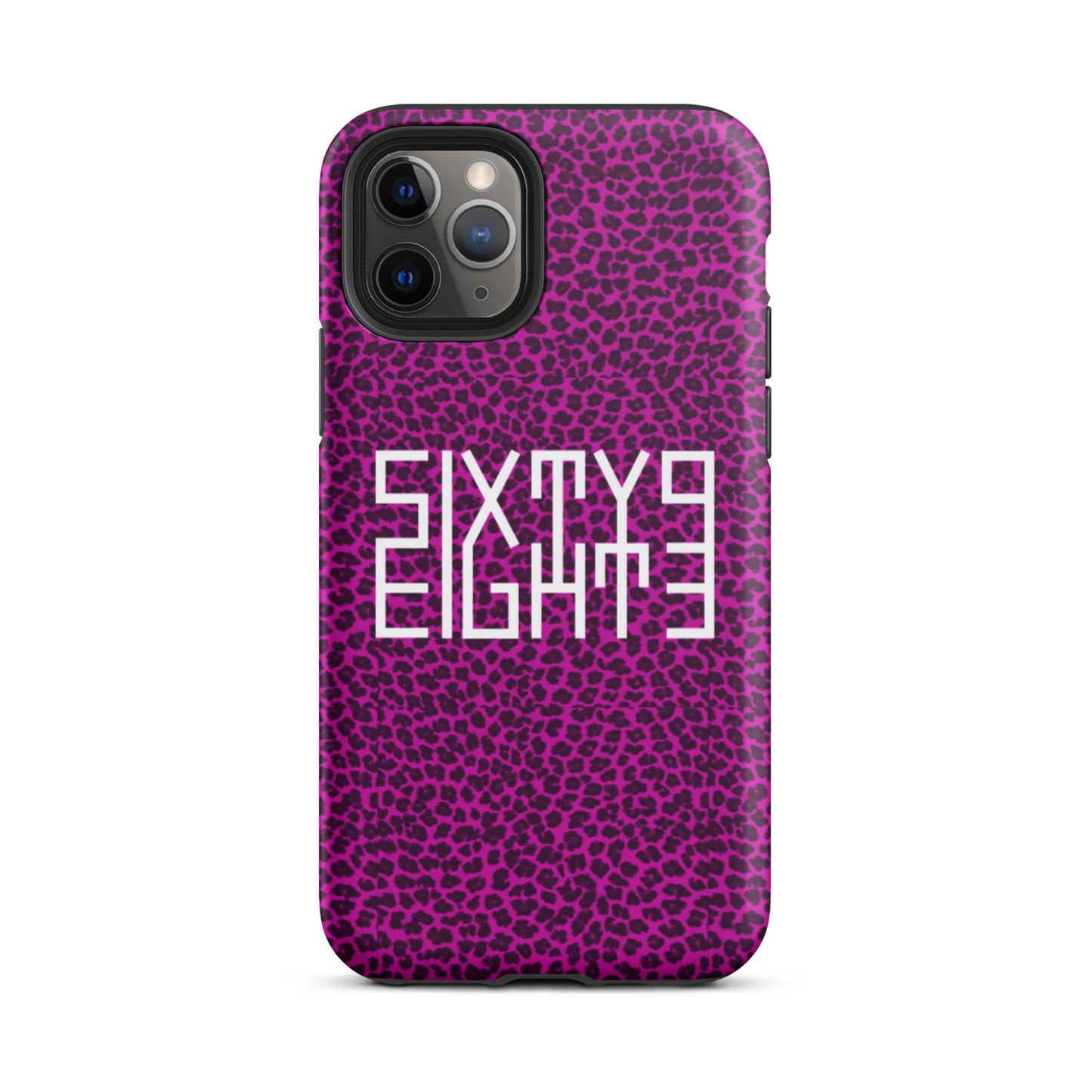 Sixty Eight 93 Logo White Cheetah Fuchsia Tough iPhone Case