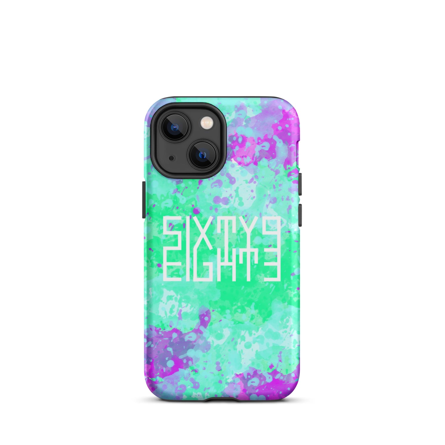 Sixty Eight 93 Logo White Incredible Marble Blue Tough iPhone Case