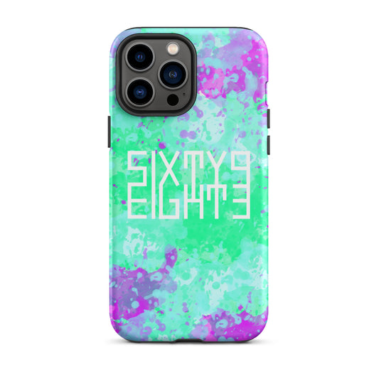 Sixty Eight 93 Logo White Incredible Marble Blue Tough iPhone Case