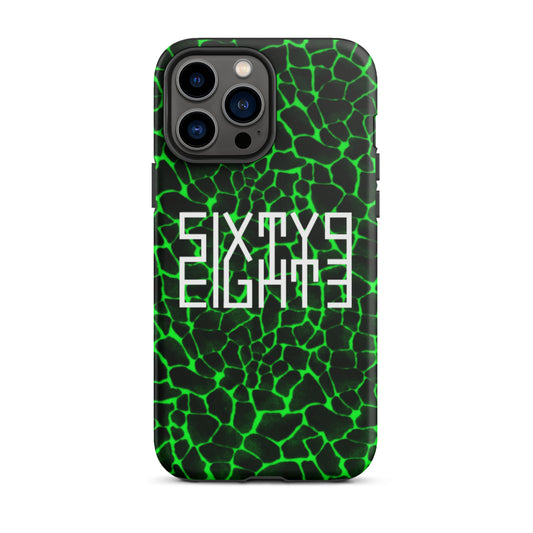 Sixty Eight 93 Logo White Boa Black Lime Tough iPhone Case