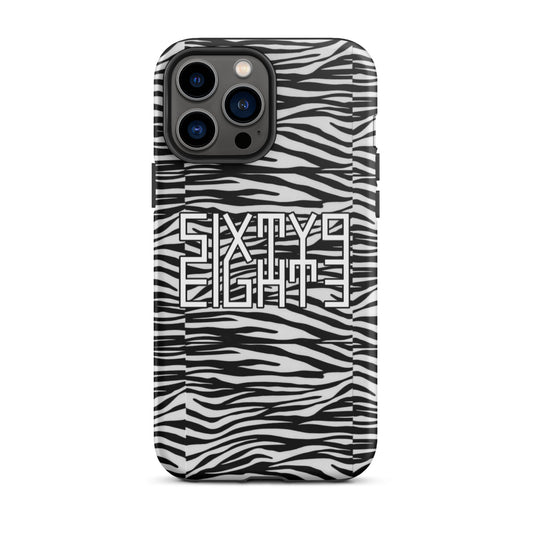 Sixty Eight 93 Logo White & Black OG Zebra Tough iPhone Case