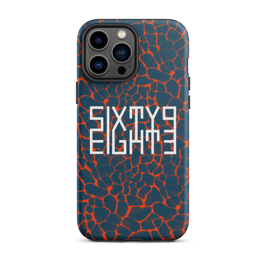 Sixty Eight 93 Logo White Boa Royal Blue & Red Tough iPhone Case