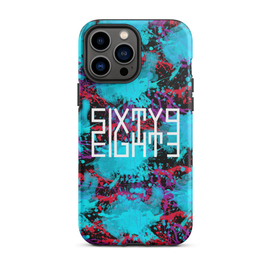 Sixty Eight 93 Logo White Splatter #1.2 Tough iPhone Case